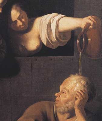 Socrates and his wife Xanthippe