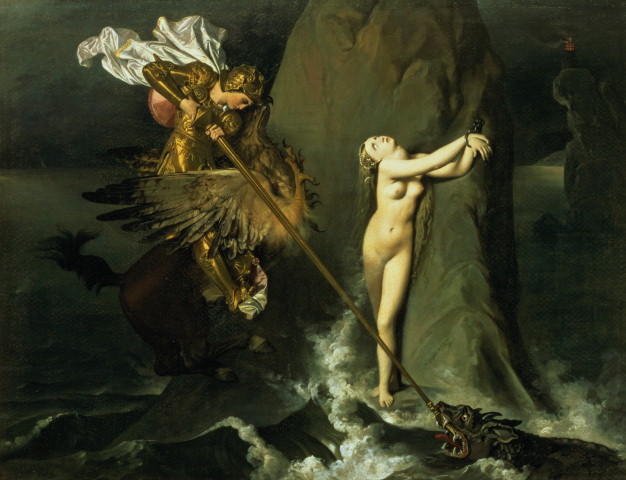 Jean Auguste Dominique Ingres-Ruggiero, Rescuing Angelica, 1819